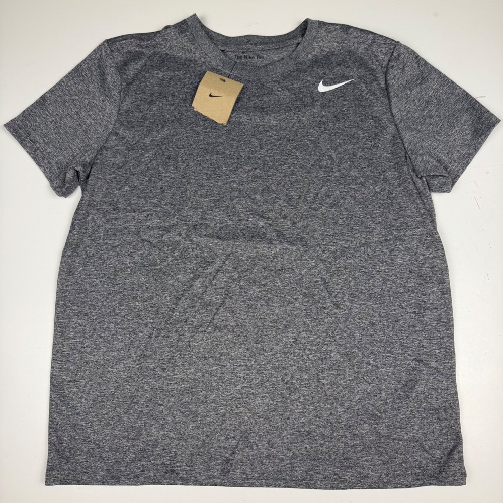 Nike Dri-FIT Womens Training T-Shirt Grey Workout Lightweight Gym Medium